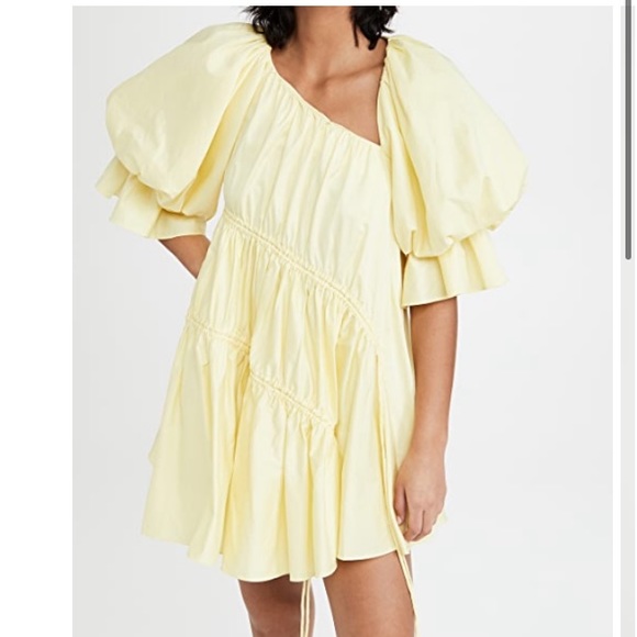 PLEASE SEARCHING FOR AJE HUSHED ASYMMETRIC DRESS IN LEMON - Picture 1 of 3